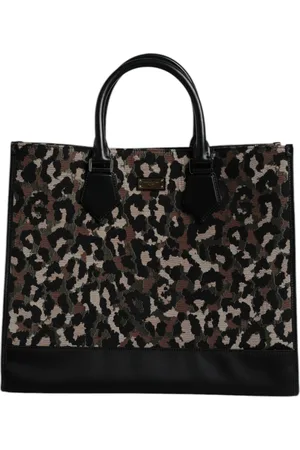 Dolce & Gabbana Multicolor Leopard Shopping Tote Shoulder Bag