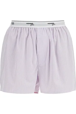 Homme Girls High-waisted lavender striped boxer - L