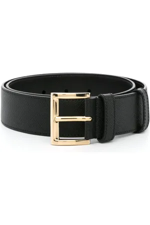Prada Logo-plaque leather belt - 90