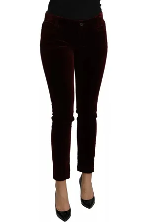 Dolce & Gabbana Velvet Stretch Slim Fit Pants - IT40|S