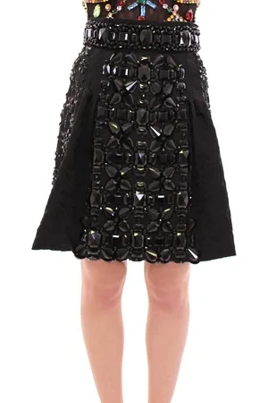 Dolce & Gabbana Crystal Embellished Masterpiece Skirt - IT42|M