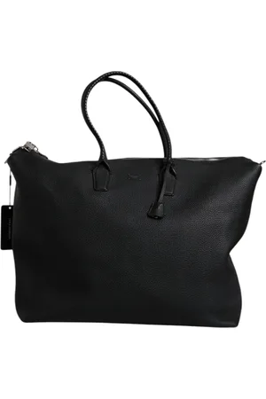 Dolce & Gabbana Black Calfskin Leather Hand Shoulder Duffle Bag