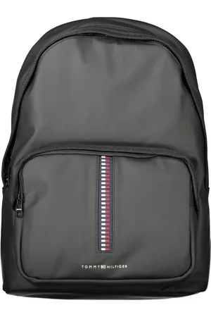 Tommy Hilfiger Black Polyethylene Men Backpack