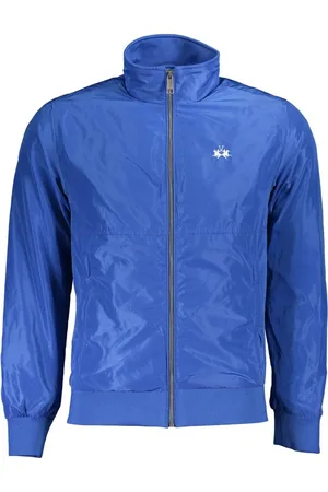 La Martina Blue Polyester Men Jacket - M