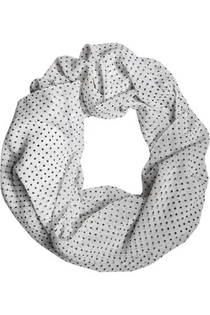 Dolce & Gabbana White Polka Dots Polyester Wrap Shawl Scarf