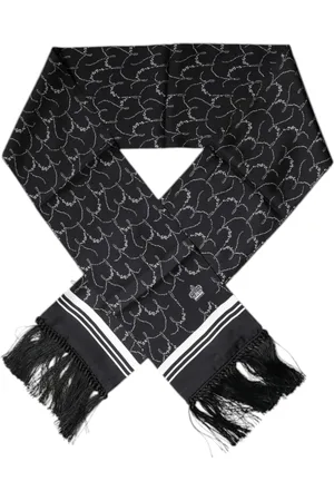 Dolce & Gabbana Patterned Skinny Fringes Shawl Scarf