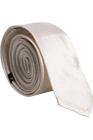 Dolce & Gabbana Solid Silk Adjustable Necktie Tie