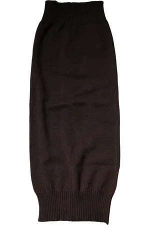 Dolce & Gabbana Brown Cashmere Knitted Neck Warmer Foulard Scarf