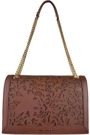 BALDININI Elegant Floral Leather Shoulder Bag