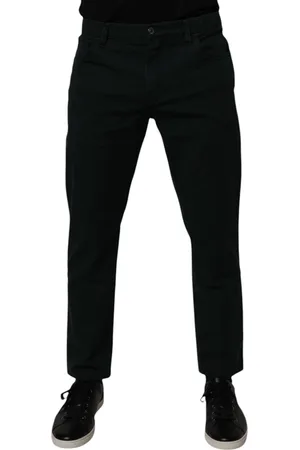 Dolce & Gabbana Dark Cotton Loose Skinny Men Denim Jeans - IT48 | M