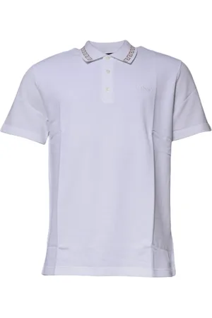 VERSACE Viscose Collared Men Polo Short Sleeves T-shirt - IT50 | L