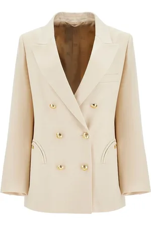 Blazé Milano Ivory double-breasted viscose blazer - 2
