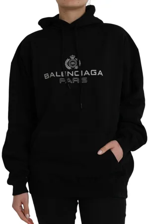 Balenciaga Cotton Logo Hooded Pullover Sweatshirt Sweater - XS