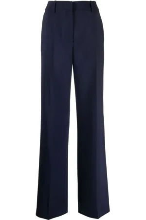 OFF-WHITE Wide-leg virgin-wool-blend trousers - 40