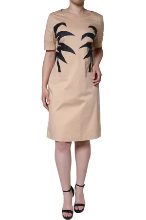 Moschino Cotton Short Sleeve Knee Length Dress - IT46|XL