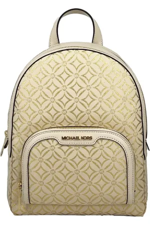 Michael Kors Jaycee Medium Zip Pocket Backpack Bag Cream