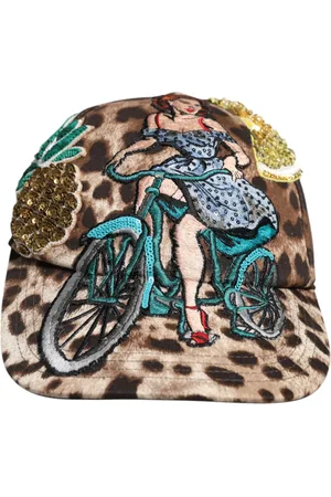 Dolce & Gabbana Brown Leopard Sequin Sicily Baseball Cap - 57 cm|S