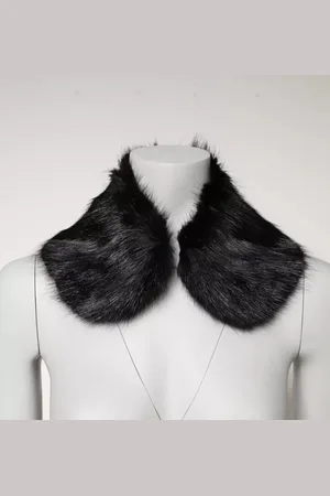 Dolce & Gabbana Fur Shawl Neck Wrap Cover Collar Scarf - IT40|S