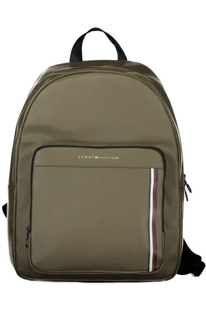 Tommy Hilfiger Green Polyethylene Men Backpack