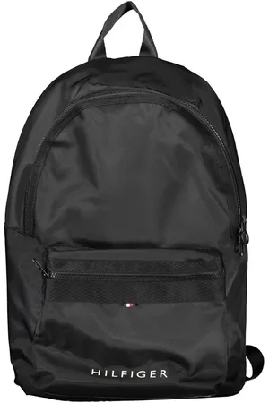 Tommy Hilfiger Black Polyester Men Backpack