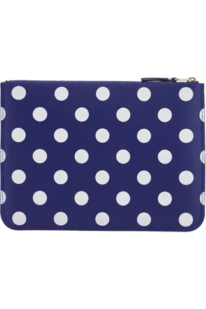 Comme des Garçons Compact unisex leather wallet with zip and dots - OS