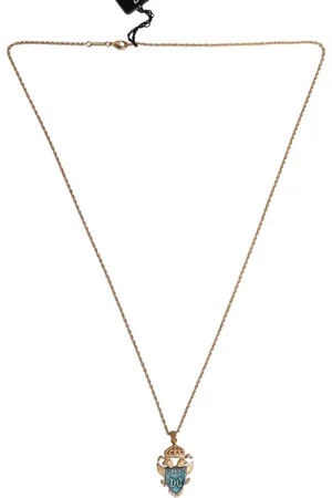 Dolce & Gabbana Tone Chain Brass Statement Sicily Pendant Necklace