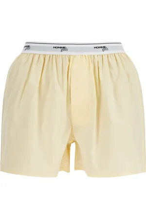 Homme Girls High-waisted pale cotton boxer - L