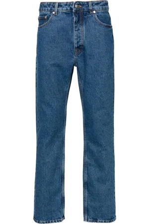 Palm Angels Monogram-embossed straight-leg jeans - 30