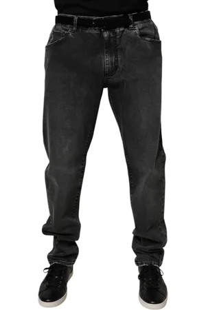 Dolce & Gabbana Black Cotton Stretch Skinny Men Denim Jeans - IT56 | XXL