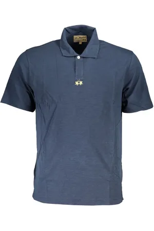 La Martina Classic Short-Sleeved Blue Polo - S