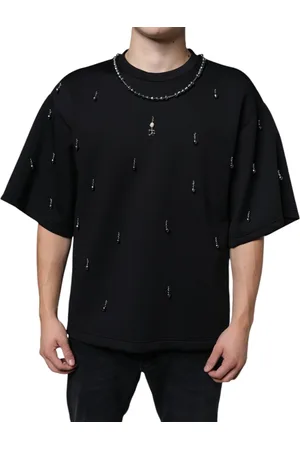 Dolce & Gabbana Polyester Necklace Embellished T-shirt - IT48 | M