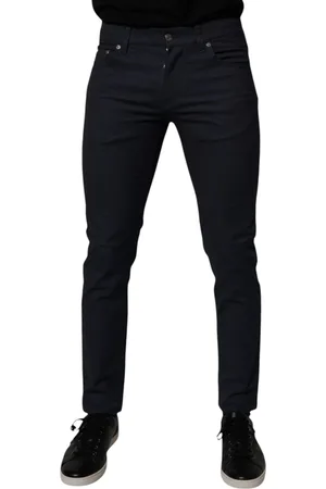 Dolce & Gabbana Dark Cotton Stretch Skinny Denim Jeans - IT44 | XS