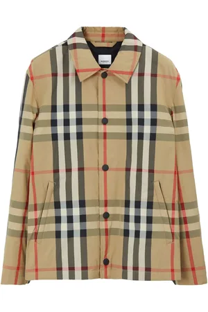 Burberry Check-pattern shirt jacket - XL