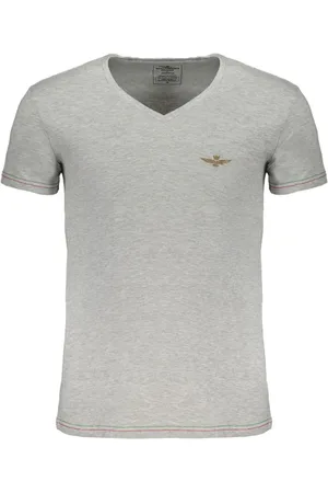 Aeronautica Militare Gray Cotton T-Shirt - L