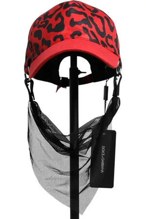 Dolce & Gabbana Red Cotton 6 Panels Women Baseball Cap - 57 cm|S