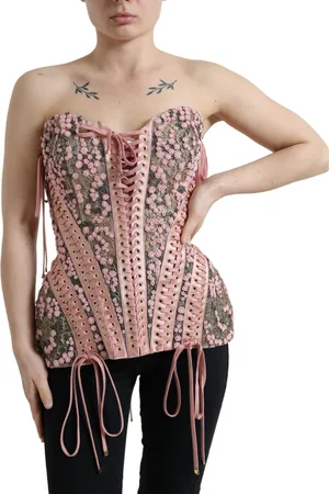 Dolce & Gabbana Silken Nylon Bustier Corset Top in - IT38 | XS
