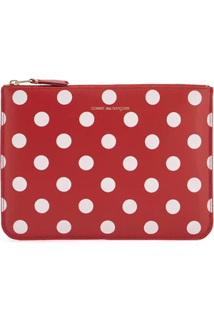 Comme des Garçons Polka dot leather unisex wallet with zip - OS