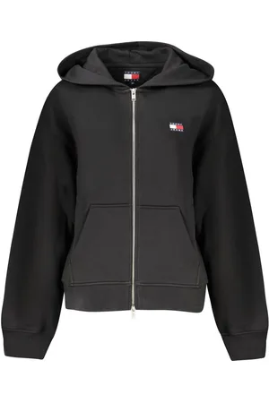 Tommy Hilfiger Black Cotton Women Hoodie - XS