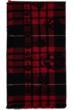 Alexander McQueen Tartan wool skull scarf in - OS