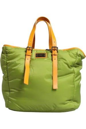 Dolce & Gabbana Nylon Padded Logo Plaque Tote Crossbody Bag