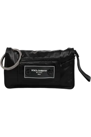 Dolce & Gabbana Fabric Logo Two Way Clutch Crossbody Bag