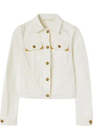 Palm Angels Spread-collar cotton denim jacket - S