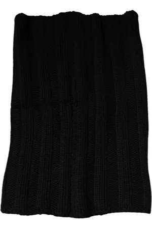 Dolce & Gabbana Black Cashmere Knitted Neck Warmer Foulard Scarf