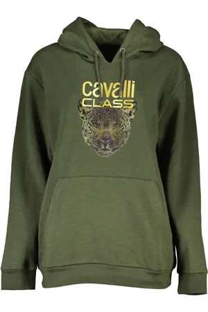 Roberto Cavalli Green Cotton Sweater - M