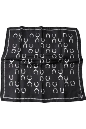 Dolce & Gabbana Horseshoe Silk Square Handkerchief Scarf