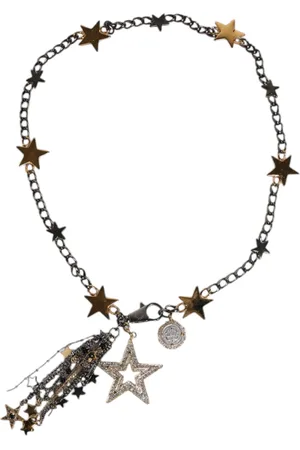 Dolce & Gabbana Silver Gold Brass Embellished Waist Chain Belt - S