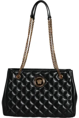 VERSACE Quilted Nappa Leather Shoulder Chain Strap Bag