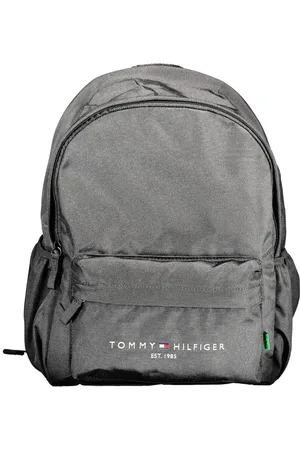 Tommy Hilfiger Black Polyester Men Backpack