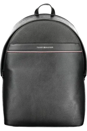 Tommy Hilfiger Black Polyester Men Backpack