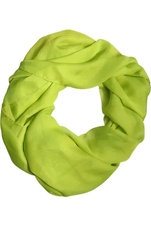 Dolce & Gabbana Green Silk Rectangle Wrap Shawl Neck Warmer Scarf
